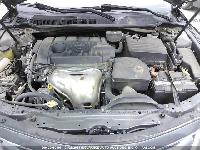 4T1BF3EK7AU580856 - 2010 TOYOTA CAMRY SE/LE/XLE GRAY photo 10