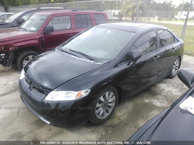 19XFA1F93AE059877 - 2010 HONDA CIVIC EXL BLACK photo 2