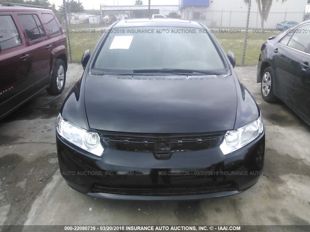 19XFA1F93AE059877 - 2010 HONDA CIVIC EXL BLACK photo 6