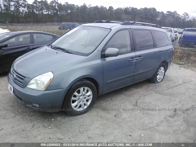 KNDMB233786197898 - 2008 KIA SEDONA EX/LX BLUE photo 2