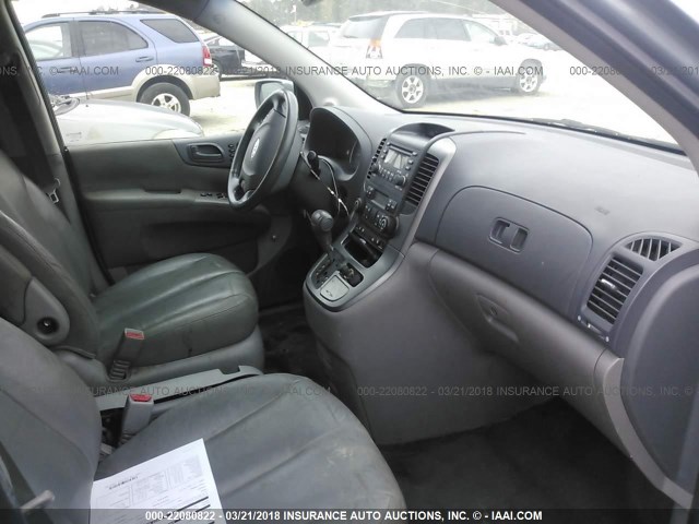 KNDMB233786197898 - 2008 KIA SEDONA EX/LX BLUE photo 5