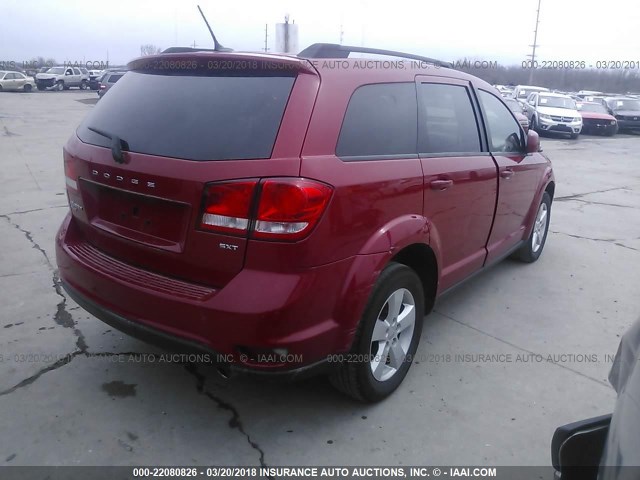 3C4PDDBG9CT307596 - 2012 DODGE JOURNEY SXT RED photo 4