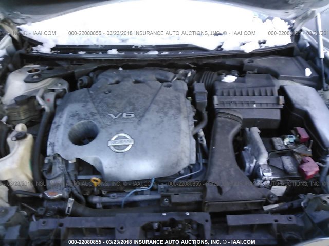 1N4AA5AP3BC862517 - 2011 NISSAN MAXIMA S/SV WHITE photo 10