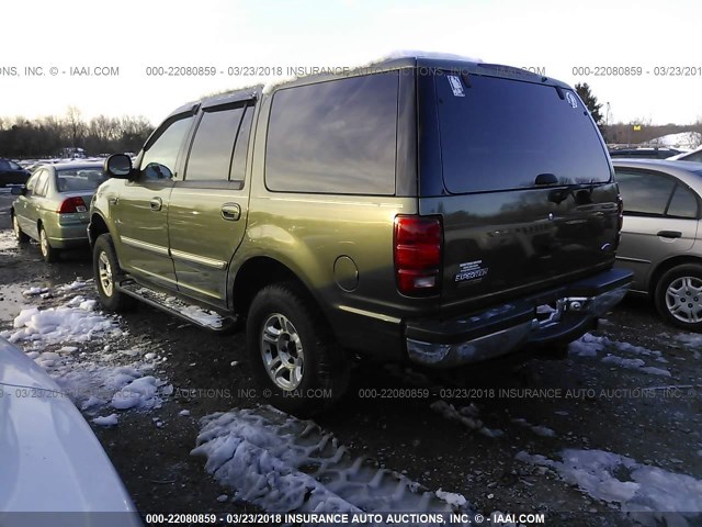 1FMPU16L61LA24650 - 2001 FORD EXPEDITION XLT მწვანე ფოტო 3