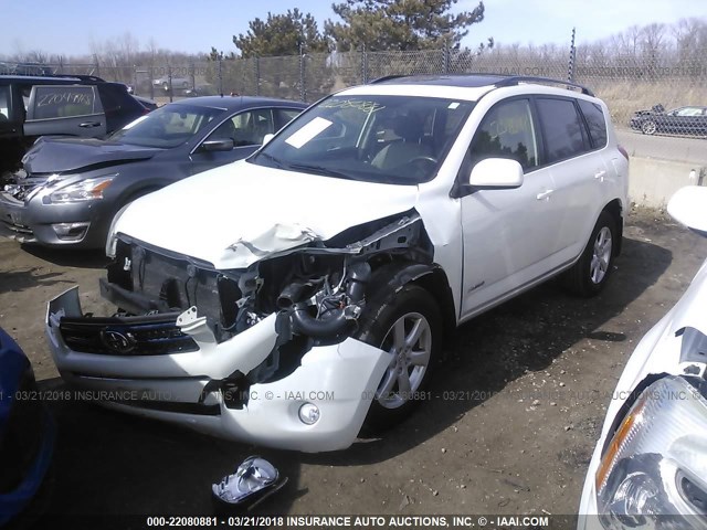 JTMBK31V875027166 - 2007 TOYOTA RAV4 LIMITED WHITE photo 2