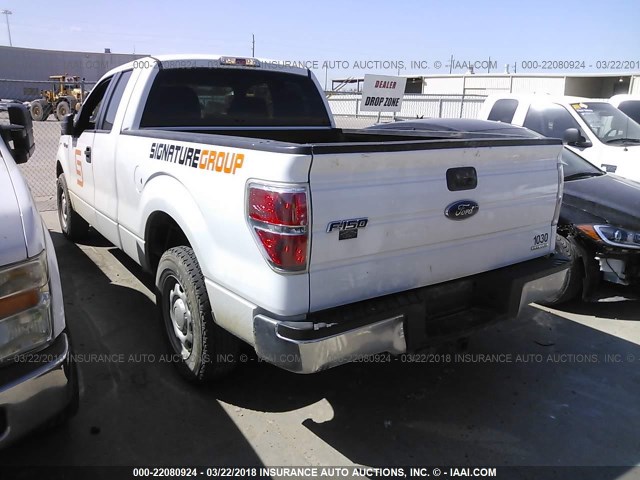 1FTFX1CF9DFB01794 - 2013 FORD F150 SUPER CAB WHITE photo 3