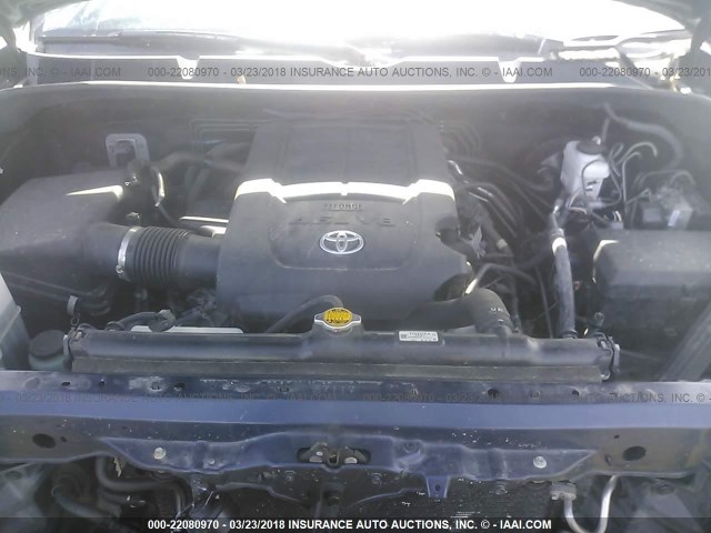 5TFUM5F13DX050102 - 2013 TOYOTA TUNDRA DOUBLE CAB SR5 BLUE photo 10