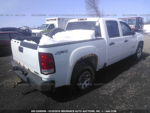 2GTEK13C581153226 - 2008 GMC SIERRA K1500 WHITE photo 4