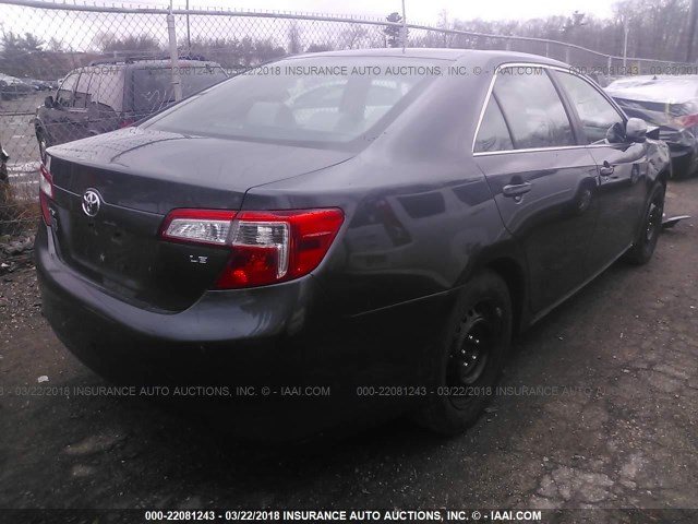 4T4BF1FK7ER420586 - 2014 TOYOTA CAMRY L/SE/LE/XLE BLACK photo 4