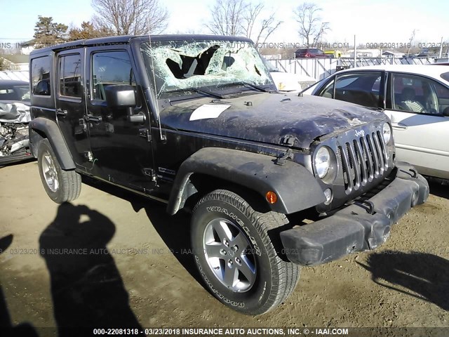 1C4BJWDG4GL205622 - 2016 JEEP WRANGLER UNLIMITE SPORT GRAY photo 1