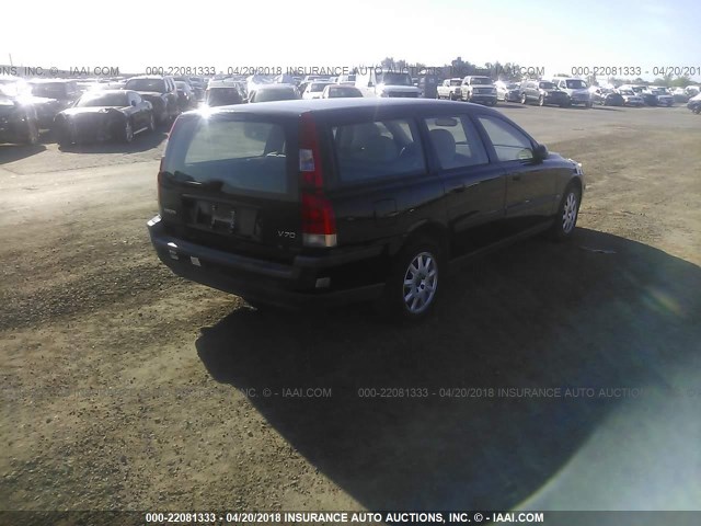 YV1SW61R712099326 - 2001 VOLVO V70 BLACK photo 4