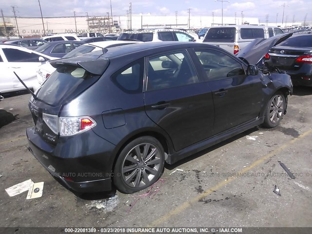 JF1GH76649G820829 - 2009 SUBARU IMPREZA WRX GRAY photo 4