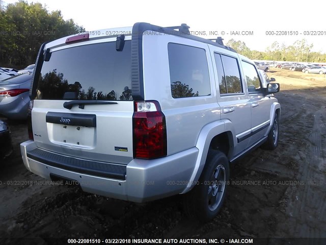 1J8HG48N18C190707 - 2008 JEEP COMMANDER SPORT SILVER photo 4