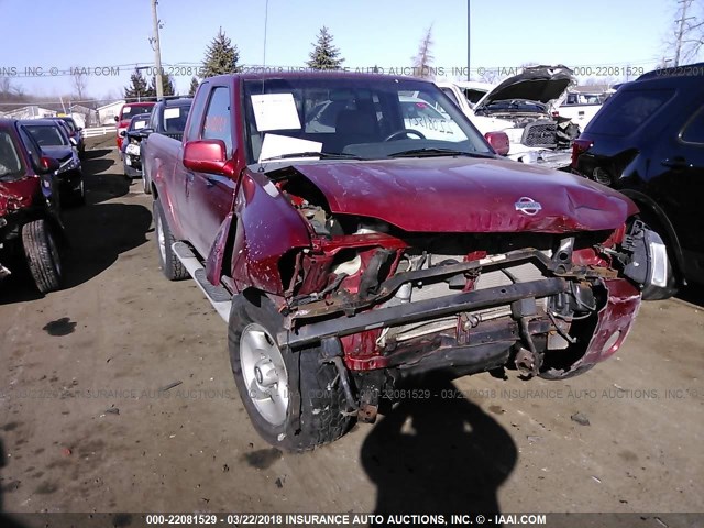1N6ED26Y81C377448 - 2001 NISSAN FRONTIER KING CAB XE/KING CAB SE RED photo 1