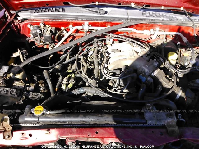 1N6ED26Y81C377448 - 2001 NISSAN FRONTIER KING CAB XE/KING CAB SE RED photo 10