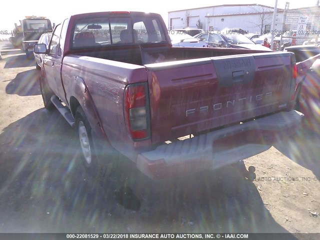 1N6ED26Y81C377448 - 2001 NISSAN FRONTIER KING CAB XE/KING CAB SE RED photo 3