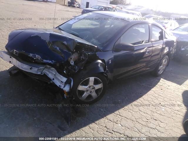 1G8AM15F37Z113825 - 2007 SATURN ION LEVEL 2 BLUE photo 2