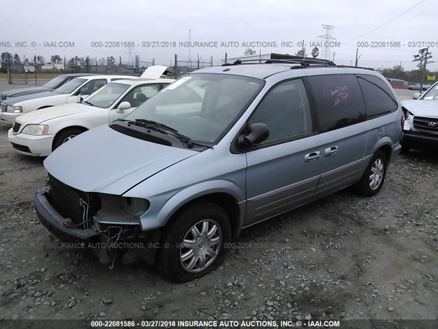 2A8GP54LX6R714561 - 2006 CHRYSLER TOWN & COUNTRY TOURING Light Blue photo 2