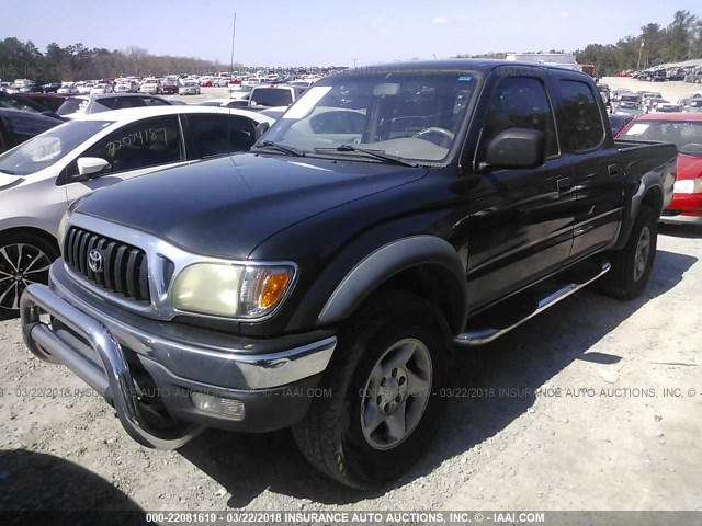 5TEGM92N13Z159310 - 2003 TOYOTA TACOMA DOUBLE CAB PRERUNNER BLACK photo 2