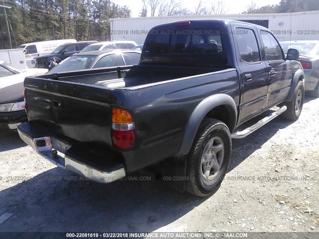 5TEGM92N13Z159310 - 2003 TOYOTA TACOMA DOUBLE CAB PRERUNNER BLACK photo 4