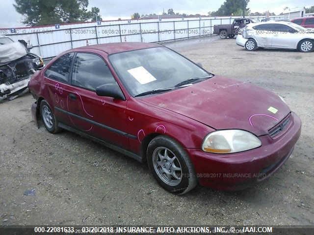 1HGEJ712XVL089823 - 1997 HONDA CIVIC HX RED photo 1