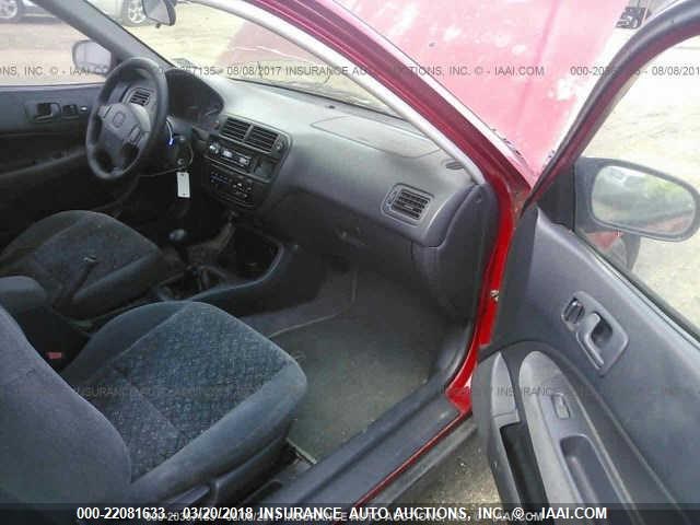 1HGEJ712XVL089823 - 1997 HONDA CIVIC HX RED photo 5