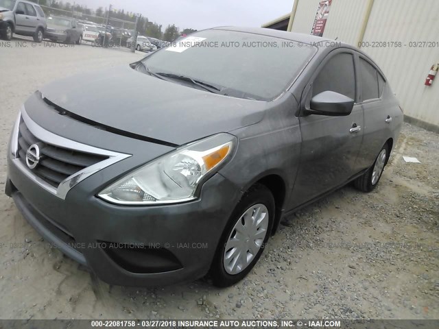 3N1CN7AP2HL887461 - 2017 NISSAN VERSA S/S PLUS/SV/SL GRAY photo 2