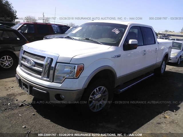 1FTFW1EF8CFD00432 - 2012 FORD F150 SUPERCREW WHITE photo 2