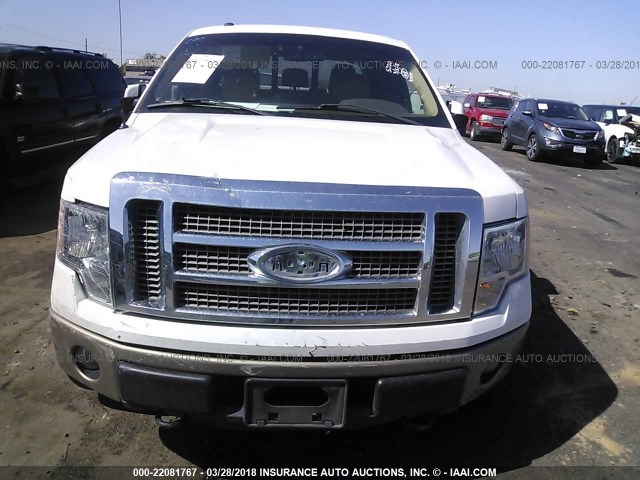 1FTFW1EF8CFD00432 - 2012 FORD F150 SUPERCREW WHITE photo 6