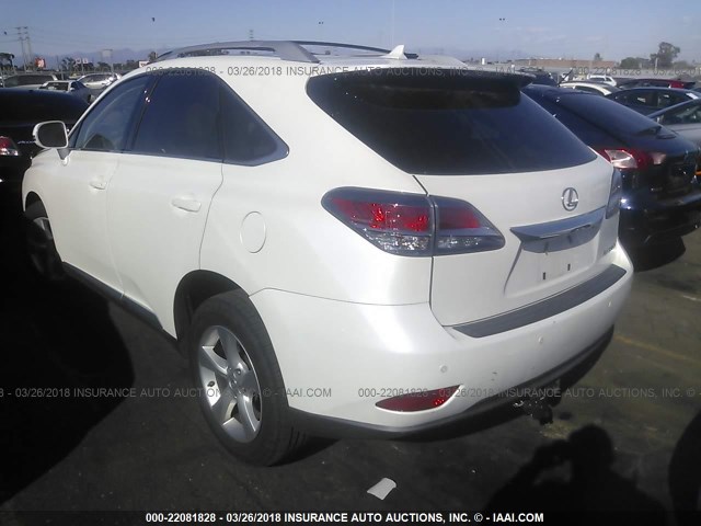 JTJBK1BA0D2456909 - 2013 LEXUS RX 350/BASE/F SPORT WHITE photo 3