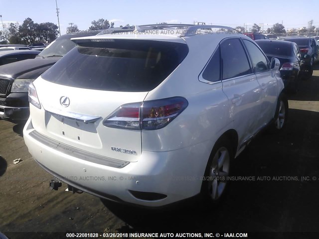 JTJBK1BA0D2456909 - 2013 LEXUS RX 350/BASE/F SPORT WHITE photo 4