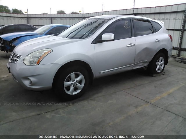 JN8AS5MT3DW507255 - 2013 NISSAN ROGUE S/SV SILVER photo 2