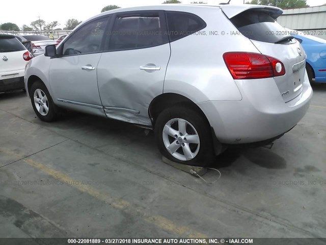 JN8AS5MT3DW507255 - 2013 NISSAN ROGUE S/SV SILVER photo 3