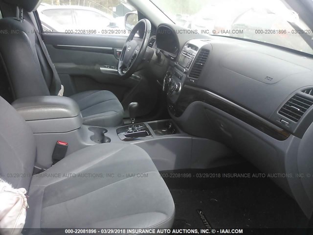 5NMSH4AG9AH339605 - 2010 HYUNDAI SANTA FE SE SILVER photo 5