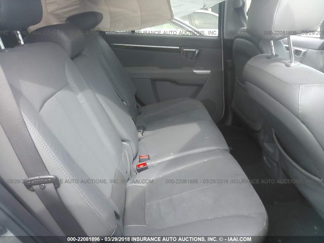 5NMSH4AG9AH339605 - 2010 HYUNDAI SANTA FE SE SILVER photo 8