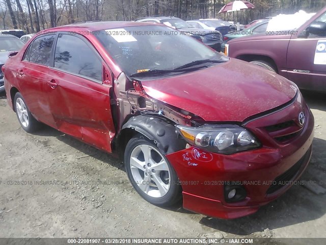 2T1BU4EE2CC817697 - 2012 TOYOTA COROLLA S/LE RED photo 1