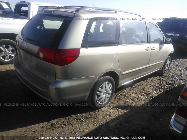 5TDZA23C86S388087 - 2006 TOYOTA SIENNA CE/LE TAN photo 4