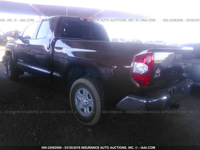 5TFUW5F19GX502052 - 2016 TOYOTA TUNDRA DOUBLE CAB SR/SR5 BROWN photo 3
