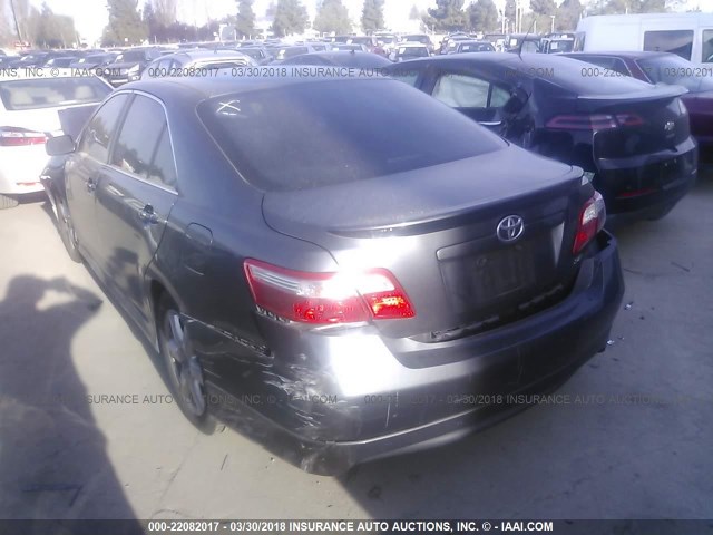 4T1BE46K79U302087 - 2009 TOYOTA CAMRY SE/LE/XLE GRAY photo 3