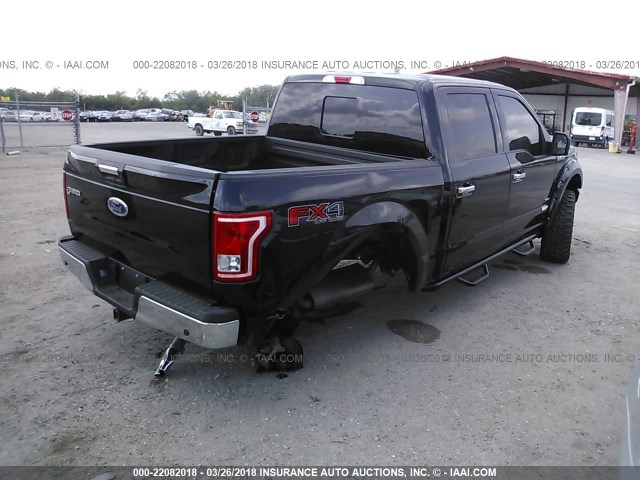 1FTEW1EP4HFC11713 - 2017 FORD F150 SUPERCREW BLACK photo 4
