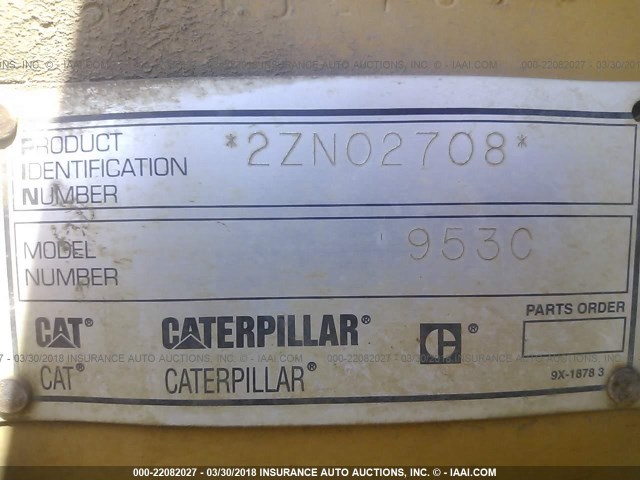 2ZN02708 - 1999 CATERPILLAR 953C  YELLOW photo 9