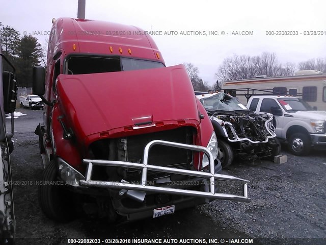 1FUJGLDR0BSAT0645 - 2011 FREIGHTLINER CASCADIA 125  RED photo 1