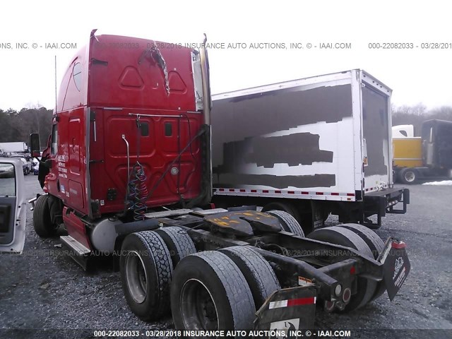 1FUJGLDR0BSAT0645 - 2011 FREIGHTLINER CASCADIA 125  RED photo 3