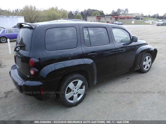 3GNDA13D88S528481 - 2008 CHEVROLET HHR LS BLACK photo 4