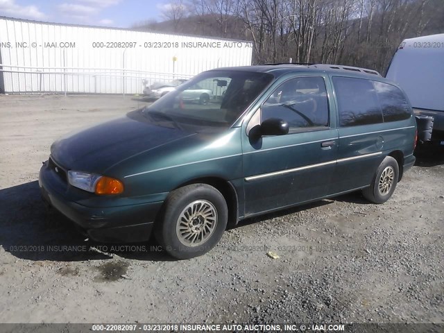 2FMDA5140WBA29269 - 1998 FORD WINDSTAR WAGON GREEN photo 2