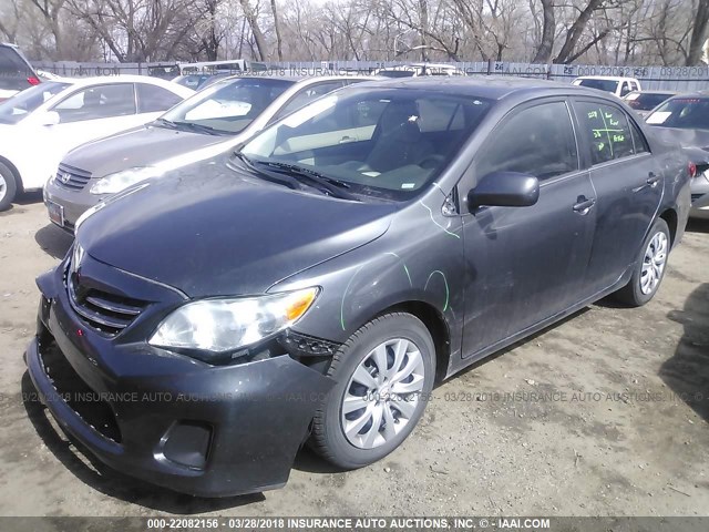 2T1BU4EE6DC989538 - 2013 TOYOTA COROLLA S/LE GRAY photo 2