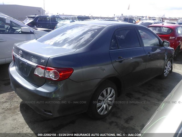 2T1BU4EE6DC989538 - 2013 TOYOTA COROLLA S/LE GRAY photo 4