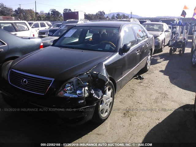 JTHBN30F330110544 - 2003 LEXUS LS 430 BLACK photo 2