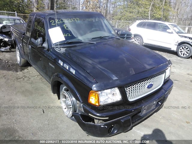 1FTYR14U62TA50222 - 2002 FORD RANGER SUPER CAB BLACK photo 1