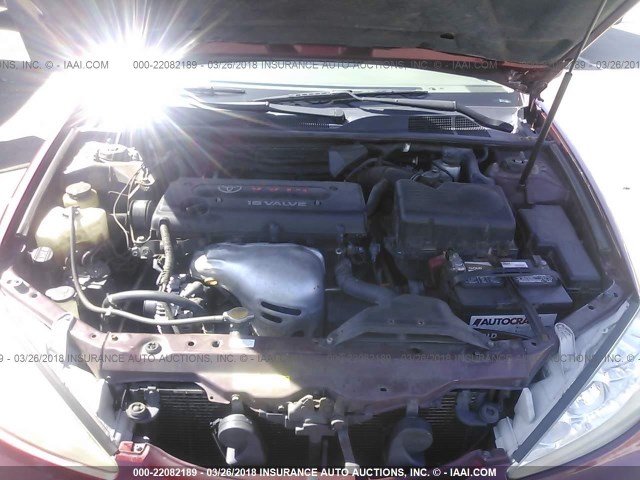 4T1BE32K95U102208 - 2005 TOYOTA CAMRY LE/XLE/SE RED photo 10